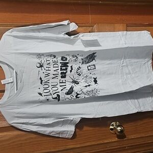 Halloween Graphic Light Gray T-Shirt NWT